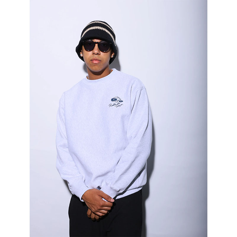 坩堝-RUTSUBO-(ルツボ)/ OLD SKOOL 皿回 CREW SWEAT (RUTSUBO × YU SUDA) -2.COLOR-