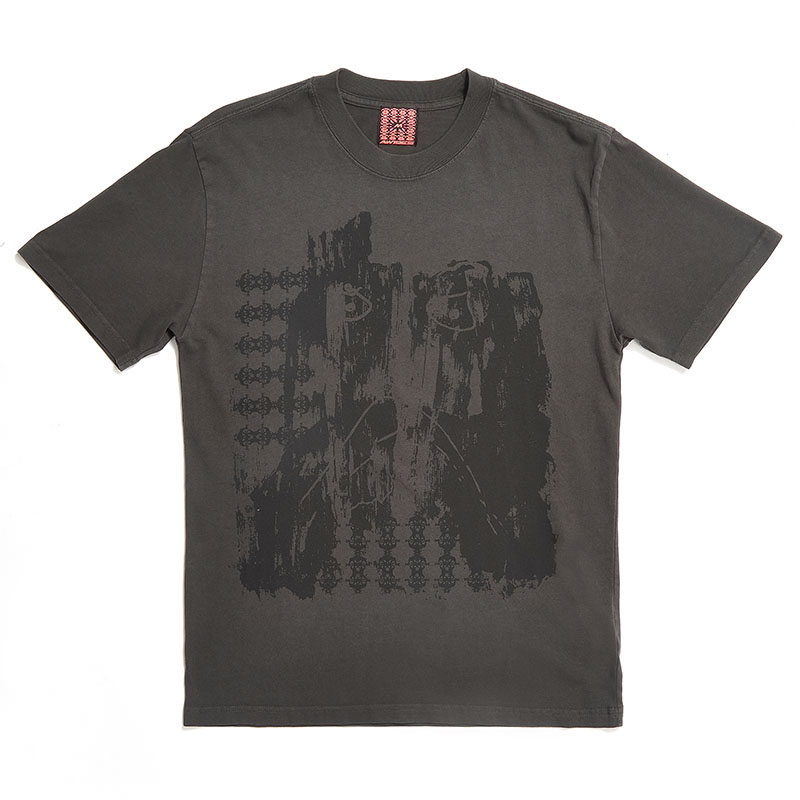 AWIDES/ MELTED T-SHIRT -FADED COAL-