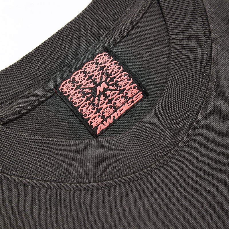 AWIDES/ MELTED T-SHIRT -FADED COAL-