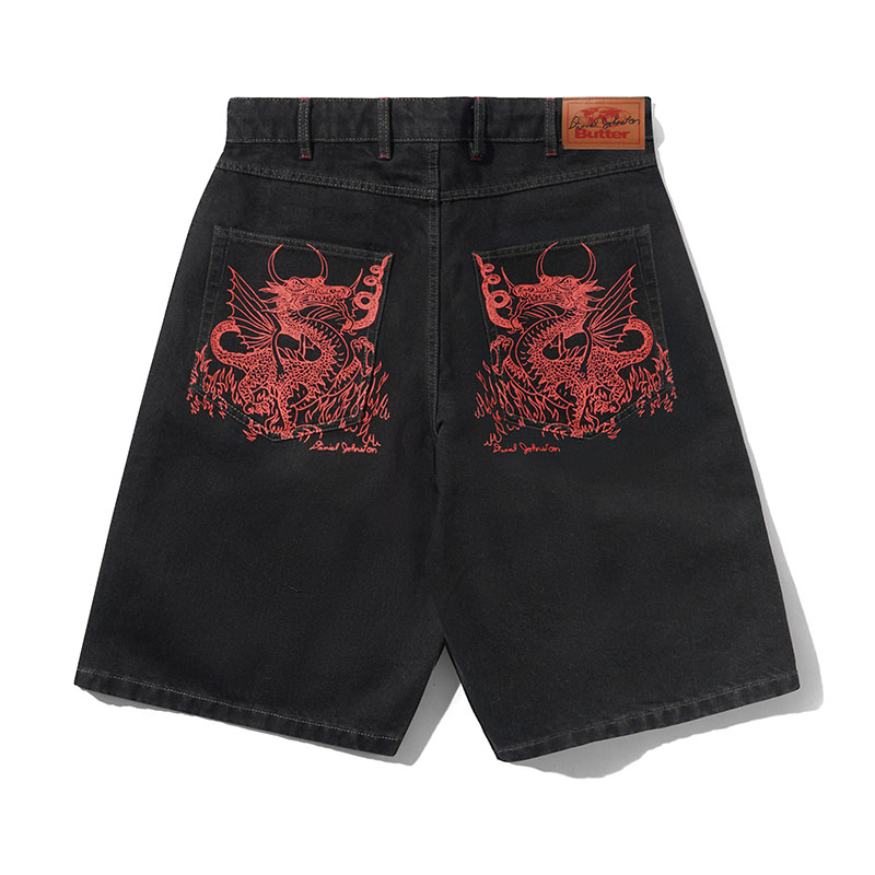 Butter Goods(バターグッズ)/ Dragon Denim Shorts -WASHED BLACK-