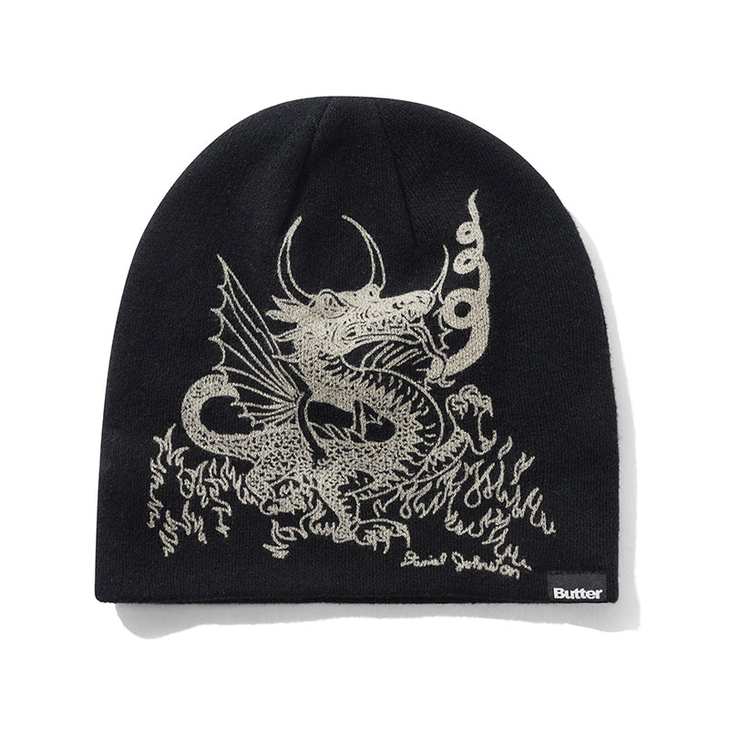 Butter Goods(バターグッズ)/ Dragon Skully Beanie -BLACK-