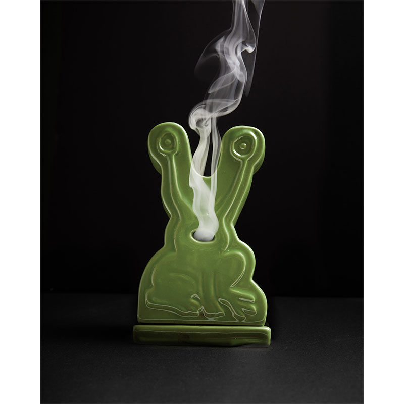Butter Goods(バターグッズ)/ Frog Ceramic Incense Holder -LT.GREEN-
