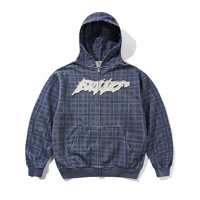 Butter Goods(バターグッズ)/ Amplify Zip-Thru Hood -WASHED NAVY PLAID-