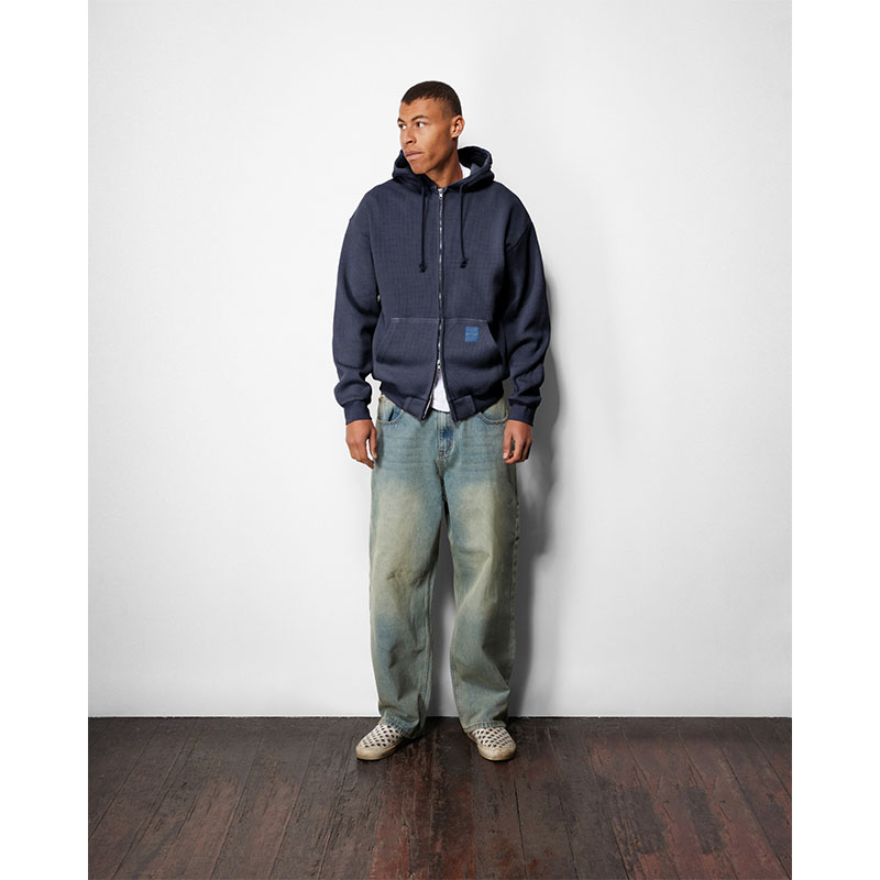 Butter Goods(バターグッズ)/ Waffle Zip-Thru Hood -2COLOR-