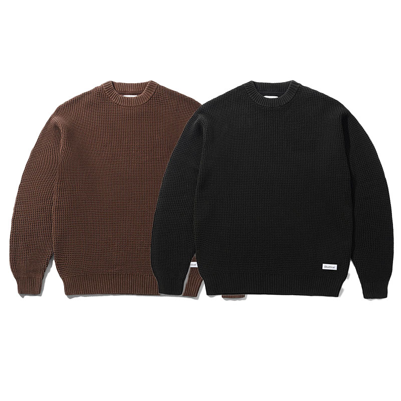 Butter Goods(バターグッズ)/ Distressed Waffle Knit Sweater -2COLOR-