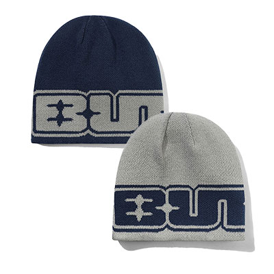 Butter Goods(バターグッズ)/ Glint Reversible Skully Beanie -NAVY/GREY-