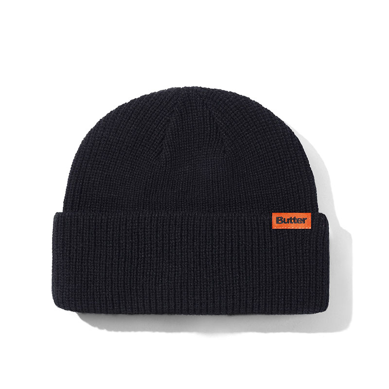 Butter Goods(バターグッズ)/ Tall Wharfie Beanie -BLACK-