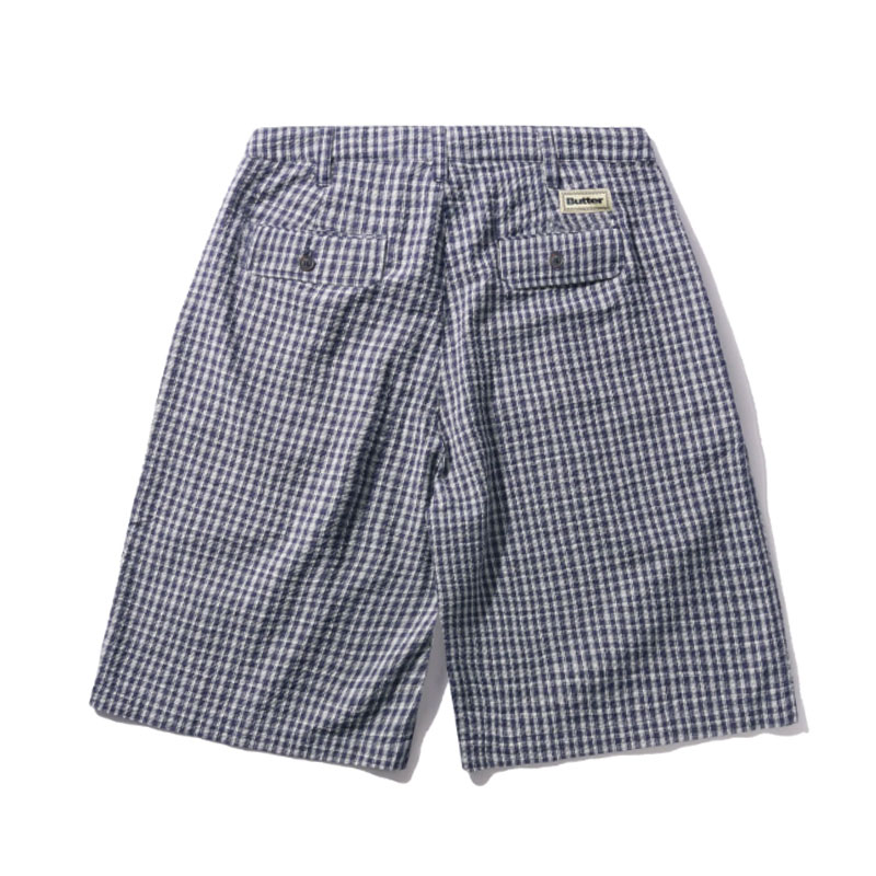 Butter Goods(バターグッズ)/ Pleated Shorts -NAVY PLAID-