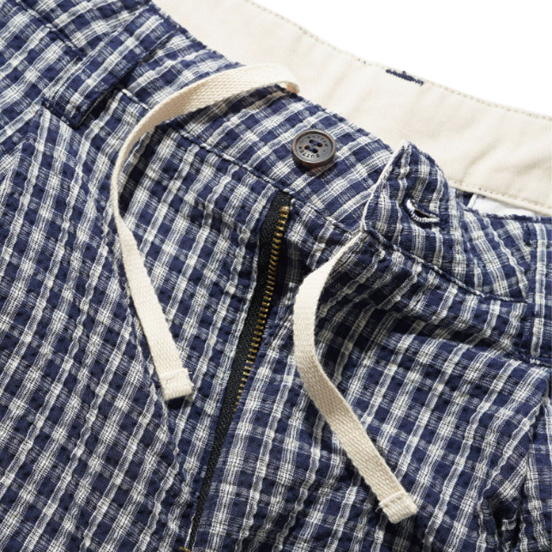 Butter Goods(バターグッズ)/ Pleated Shorts -NAVY PLAID-