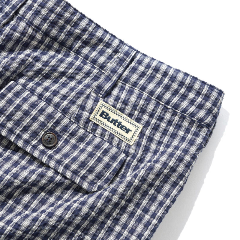 Butter Goods(バターグッズ)/ Pleated Shorts -NAVY PLAID-