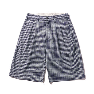 Butter Goods(バターグッズ)/ Pleated Shorts -NAVY PLAID-