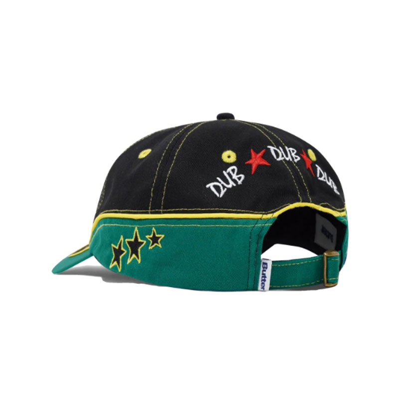 Butter Goods(バターグッズ)/ Dub 6 Panel Cap -BLACK/GREEN-