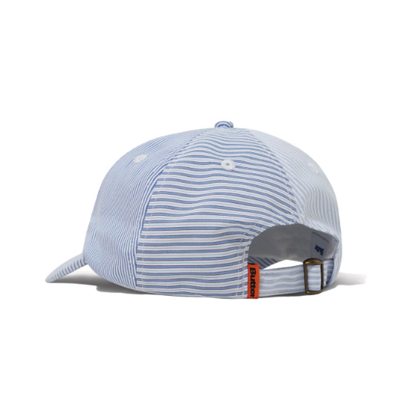 Butter Goods(バターグッズ)/ Rounded Logo 6 Panel Cap -French Blue Stripe-