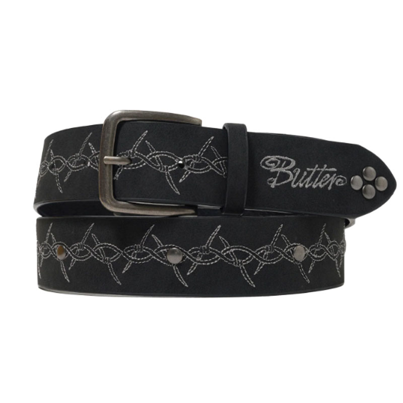 Butter Goods(バターグッズ)/ Barbed Wire Studded Belt -BLACK-