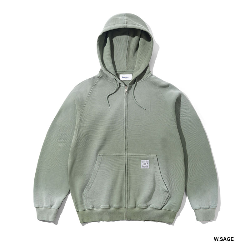 Butter Goods(バターグッズ)/ Faded Waffle Zip-Thru Hood -3.COLOR-