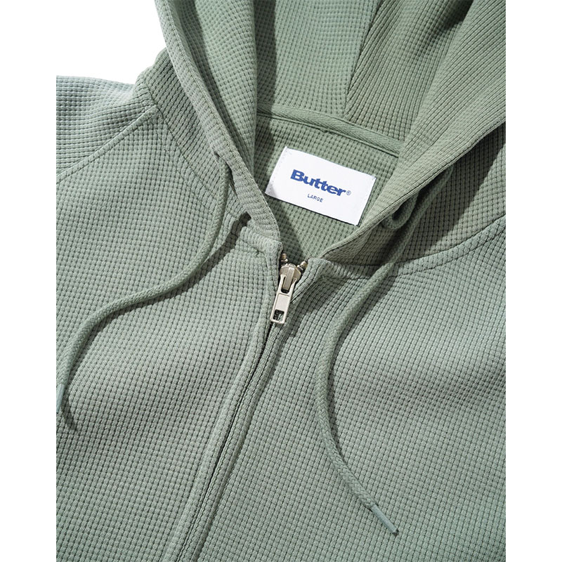 Butter Goods(バターグッズ)/ Faded Waffle Zip-Thru Hood -3.COLOR-