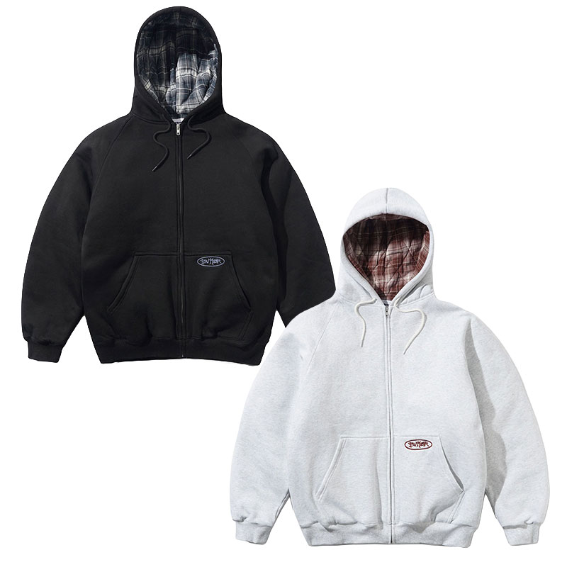 Butter Goods(バターグッズ)/ Plaid Lined Zip-Thru Hood -2.COLOR-