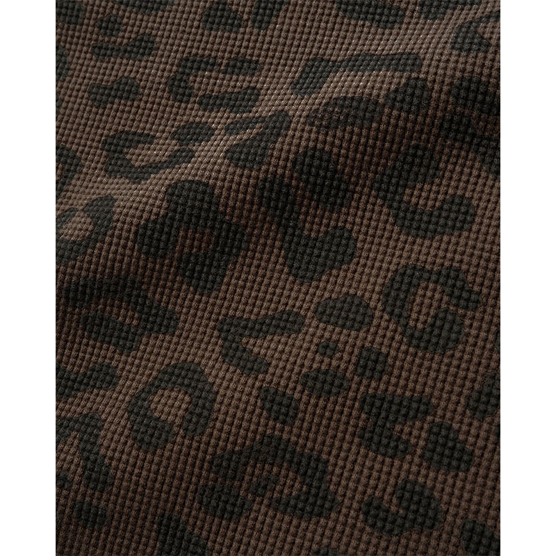 Butter Goods(バターグッズ)/ Waffle L/S Top -LEOPARD-