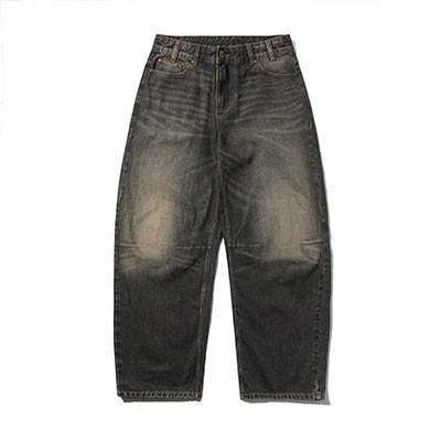 Butter Goods(バターグッズ)/ Wide Cut Denim Jeans -FADED BROWN WASH-