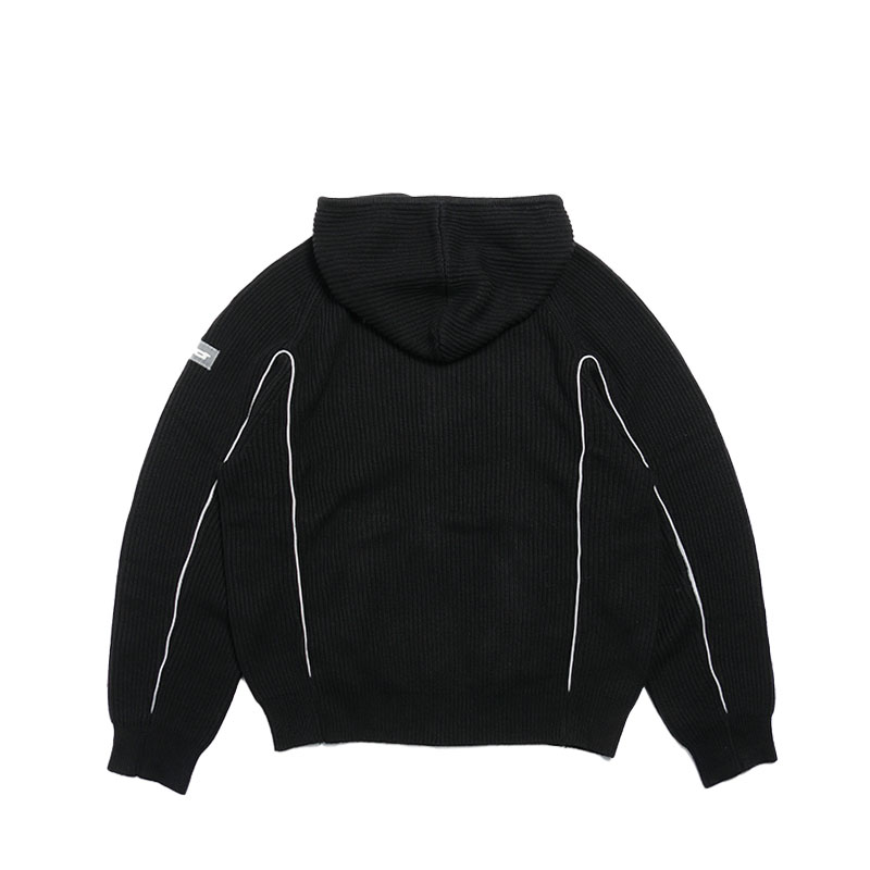 BUTTERGOODS(バターグッズ)/ Dougie Knit Zip-Thru Hood -BLACK-