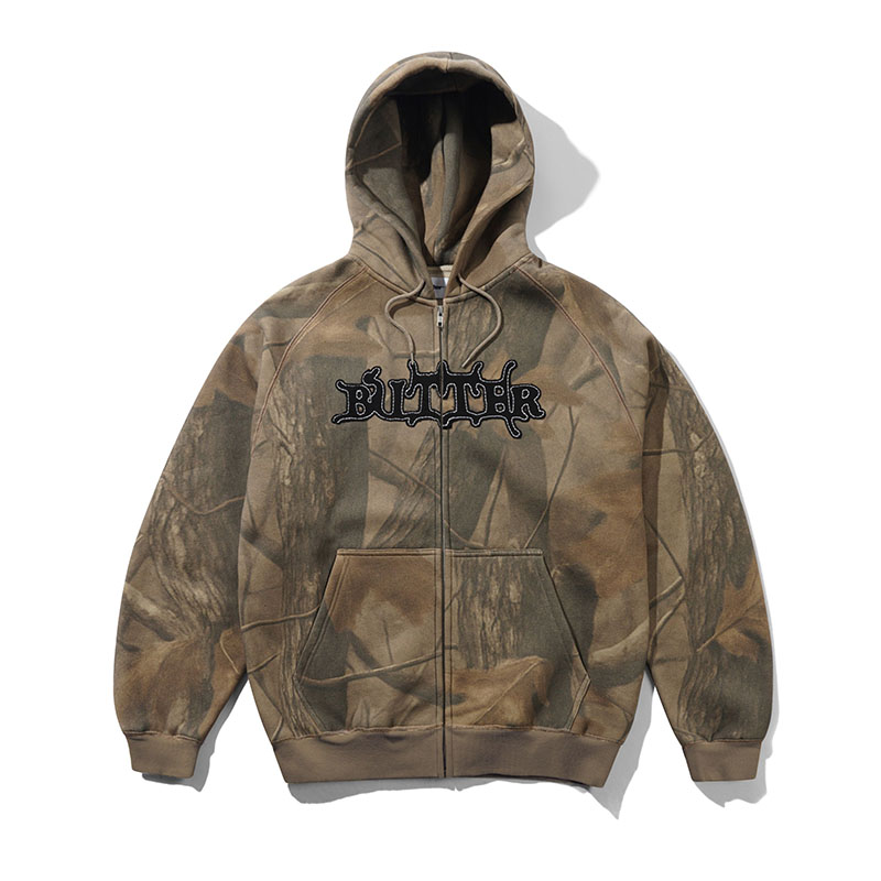 BUTTERGOODS(バターグッズ)/ Serif Zip-Thru Hood -Forest Camo-