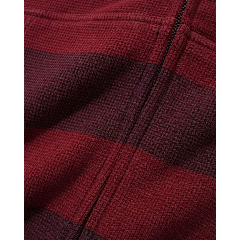 BUTTERGOODS(バターグッズ)/ Tide Waffle Zip-Thru Hood -RED STRIPE-