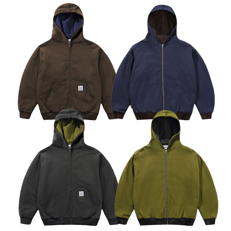 BUTTERGOODS(バターグッズ)/ Reversible Waffle Zip-Thru Hood -2.COLOR-