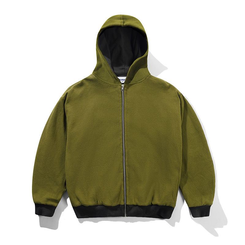 BUTTERGOODS(バターグッズ)/ Reversible Waffle Zip-Thru Hood -2.COLOR-