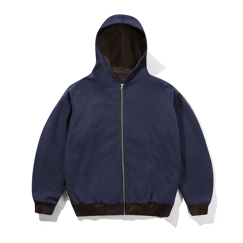BUTTERGOODS(バターグッズ)/ Reversible Waffle Zip-Thru Hood -2.COLOR-