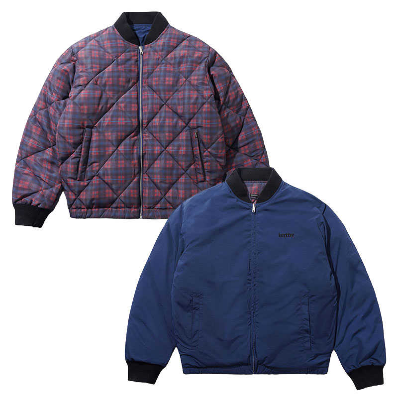 BUTTERGOODS(バターグッズ)/ Reversible Bomber Jacket -NAVY-PLAID-