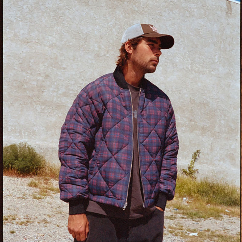 BUTTERGOODS(バターグッズ)/ Reversible Bomber Jacket -NAVY-PLAID-