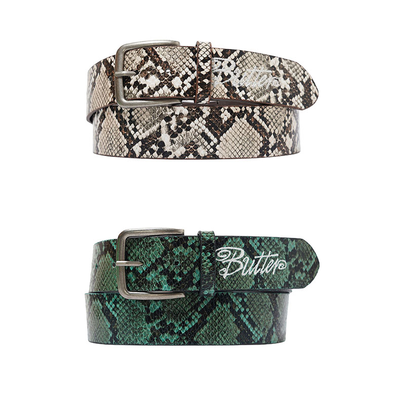 BUTTERGOODS(バターグッズ)/ Snake Skin Belt -2.COLOR-