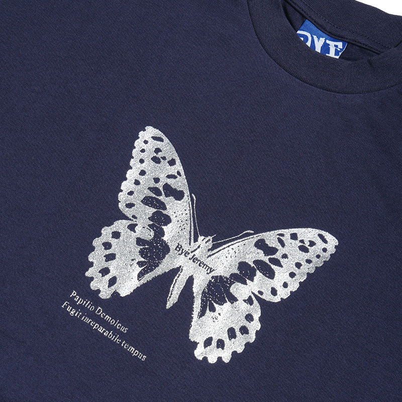 BYE JEREMY(バイジェレミー)/ BUTTERFLY T-SHIRT -NAVY-