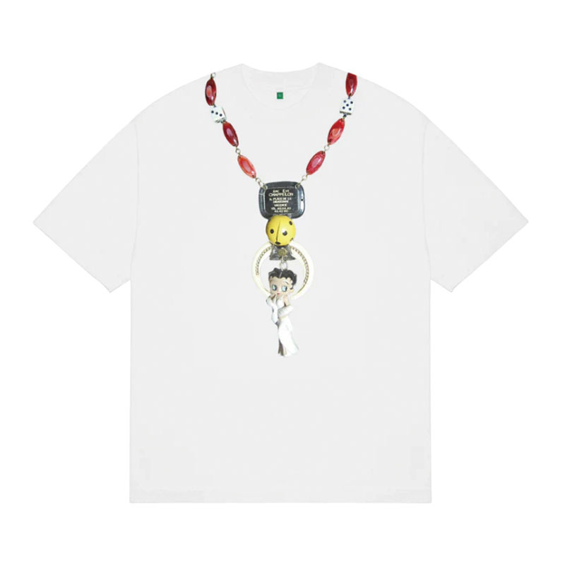 b.Eautiful(ビューティフル)/ b.Eautiful x LEO GON’DO Smile T-Shirt -WHITE-