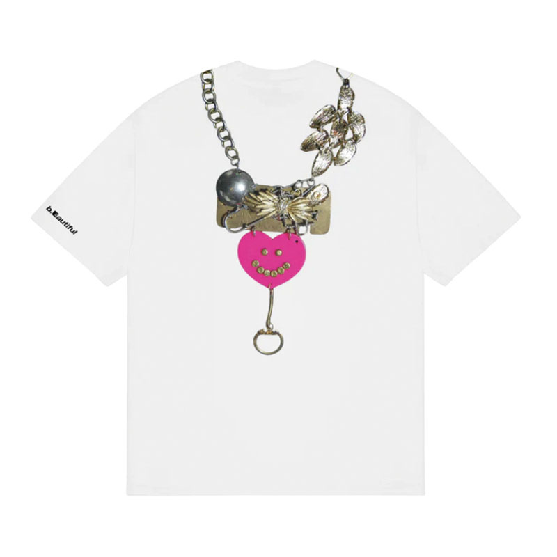 b.Eautiful(ビューティフル)/ b.Eautiful x LEO GON’DO Smile T-Shirt -WHITE-
