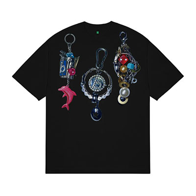 b.Eautiful(ビューティフル)/ b.Eautiful x LEO GON’DO 3 Chains T-Shirt -BLACK-