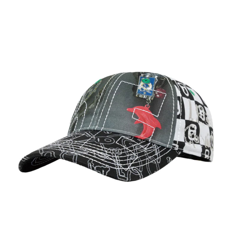 b.Eautiful(ビューティフル)/ b.Eautiful x LEO GON’DO Vapor 6 Panel Hat -MIX CHAIN/SILVER-