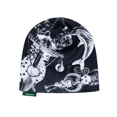 b.Eautiful(ビューティフル)/ b.Eautiful x LEO GON’DO Layer Beanie -BLACK-