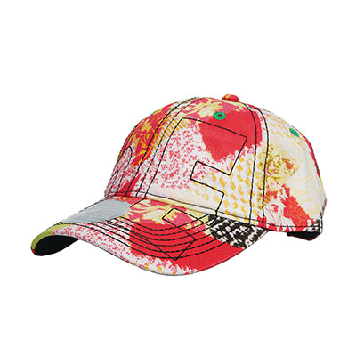 b.Eautiful(ビューティフル)/ Vapor 6 Panel Hat -RED KIMONO-