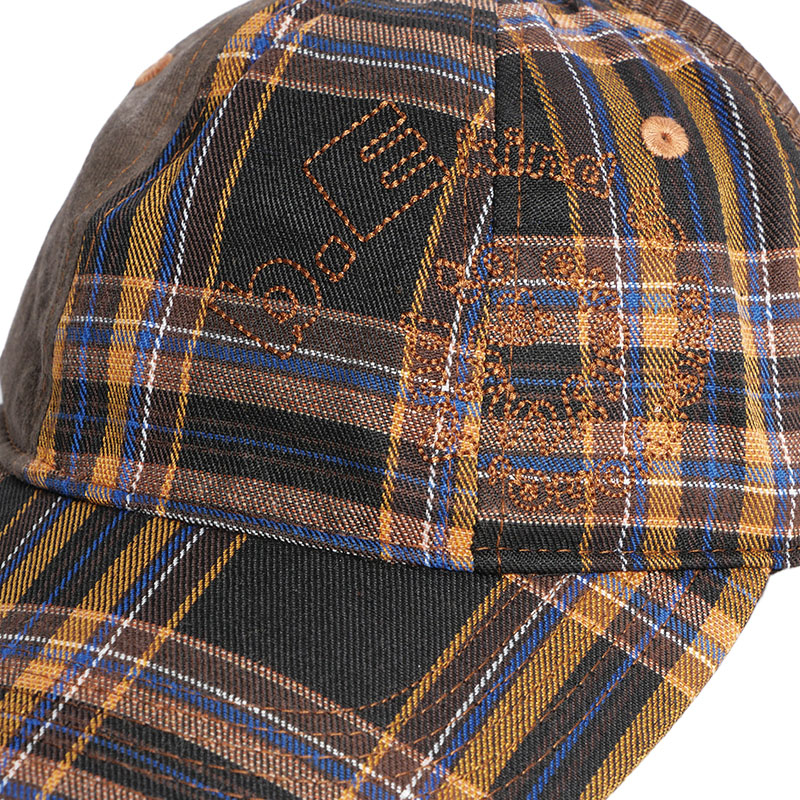 b.Eautiful(ビューティフル)/ B-Turn Low Profile Hat -BROWN PLAID-