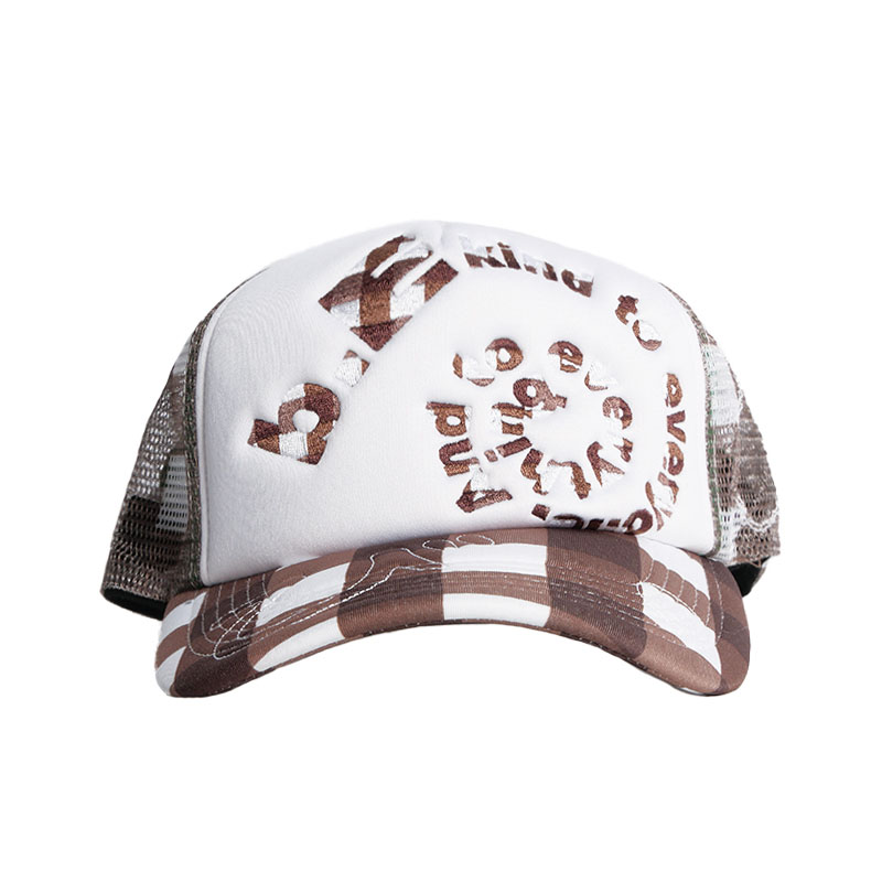 b.Eautiful(ビューティフル)/ Bi Foam Trucker Hat -BROWN CHECKER-