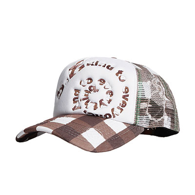 b.Eautiful(ビューティフル)/ Bi Foam Trucker Hat -BROWN CHECKER-