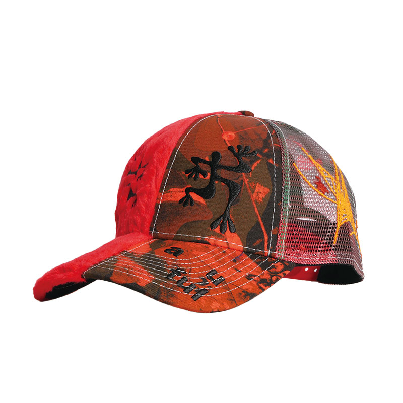 b.Eautiful(ビューティフル)/ Biyu Hat -RED PLUSH/FIRE CAMO-