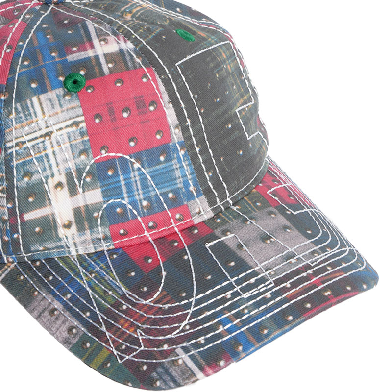 b.Eautiful(ビューティフル)/ Vapor Low Profile Hat -STUDDED PLAID/WHITE-