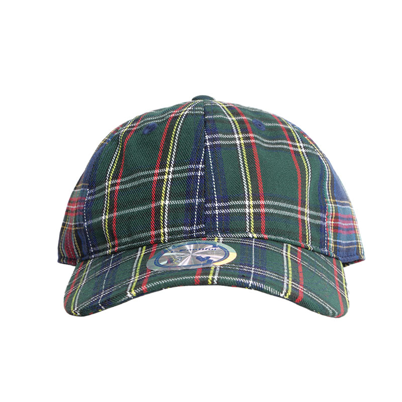 b.Eautiful(ビューティフル)/ Empty Low Profile Hat -GREEN PLAID/NAVY PLAID-