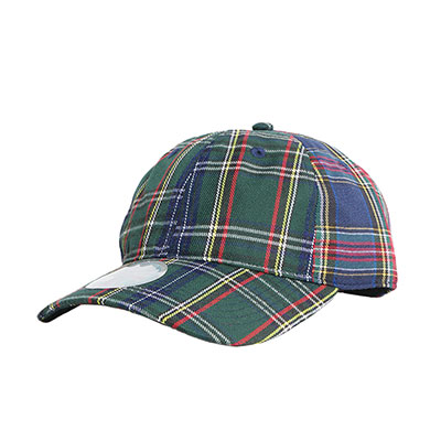 b.Eautiful(ビューティフル)/ Empty Low Profile Hat -GREEN PLAID/NAVY PLAID-