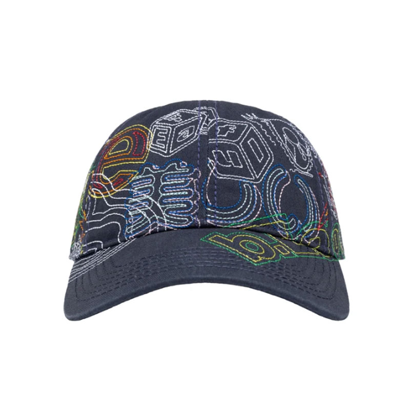 b.Eautiful(ビューティフル)/ Stitch Mania Low Profile Hat -Washed Navy / Multi-
