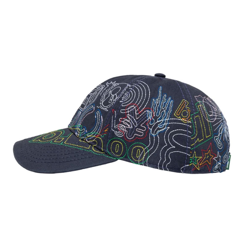 b.Eautiful(ビューティフル)/ Stitch Mania Low Profile Hat -Washed Navy / Multi-