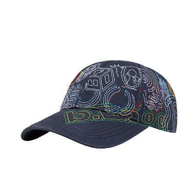 b.Eautiful(ビューティフル)/ Stitch Mania Low Profile Hat -Washed Navy / Multi-