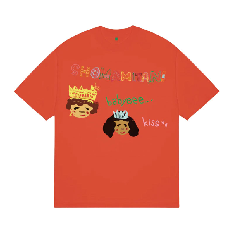b.Eautiful(ビューティフル)/ b.Eautiful x Shoma Mitani Kiss T-Shirt -ORANGE-